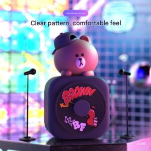 Car Air Freshener - CD Player Design with Spinning Record & Cute Character Topper(Brown bear) - Image 3