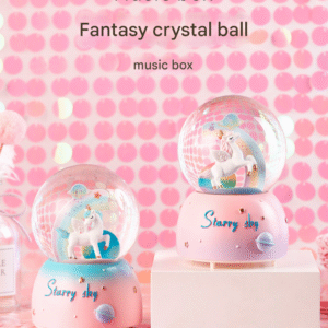 Enchanting Unicorn Snow Globe Music Box - Magical Starry Sky Musical Gift for Girls - Image 2