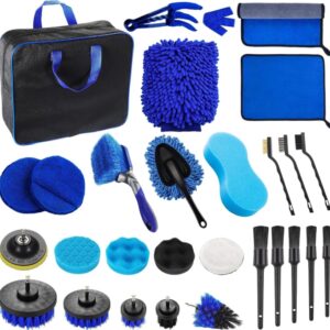 29-Piece set Ultimate Car Detailing Kit - Drill Brush & Polishing Pad Set for Car Interior, Wheels, and Exterior Cleaning - Image 1