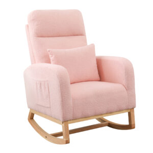 Levede Rocking Chair Ottoman Footrest With Side Pocket - Image 1