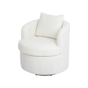Levede Fleece Swivel Chair - Image 1