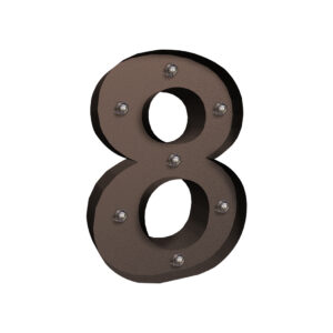 LED Metal Number Lights Free Standing - Image 1