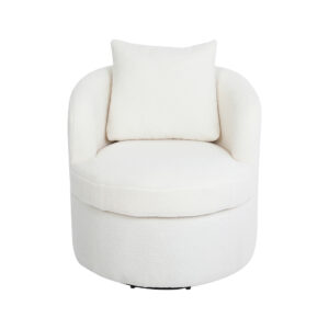 Levede Fleece Swivel Chair - Image 2