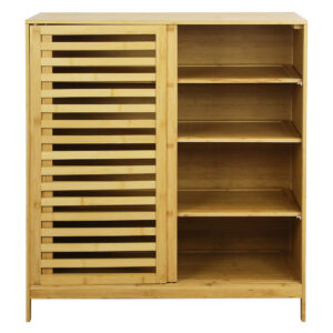 Levede Bamboo Storage Cabinet Freestanding Natural - Image 2