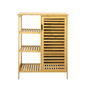 Levede Bathroom Bamboo Storage Cabinet Natural - Image 2