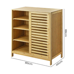 Levede Bamboo Storage Cabinet Freestanding Natural - Image 3