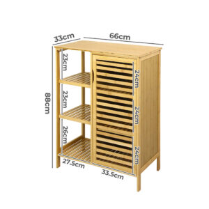 Levede Bathroom Bamboo Storage Cabinet Natural - Image 3