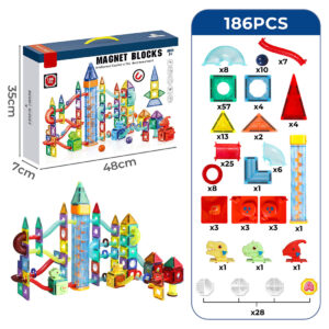 Kids Magnetic Tiles Blocks Dinosaur - Image 3