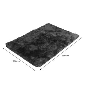 Marlow Floor Rug Shaggy Rugs Soft Large Black 160x230cm - Image 3