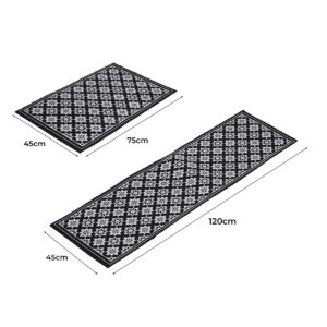 Marlow 2x Kitchen Mat Floor Rugs Area 45x120cm - Image 3