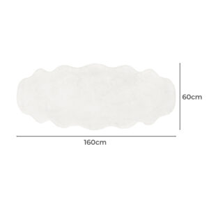 Marlow Floor Rug Area Rugs Cloud Fluffy 60X160cm White - Image 3