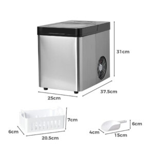 Spector Ice Maker Commercial 2.1L Portable Silver - Image 3