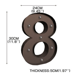 LED Metal Number Lights Free Standing - Image 3