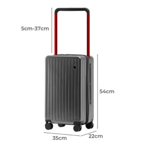 Slimbridge 20" Luggage Wide Handle TSA Lock Grey - Image 3