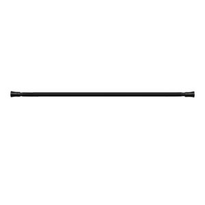 Marlow Black Curtain Rod Steel Quiet Rail Pole Pommel Set Extendable - Image 4