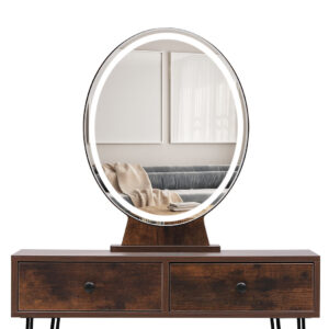 Levede Dressing Table LED Light Strip Brown - Image 5