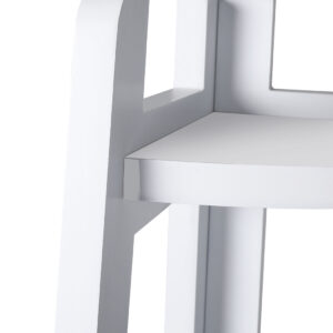 Levede 5 Tier Corner Shelf Wooden Storage White - Image 5