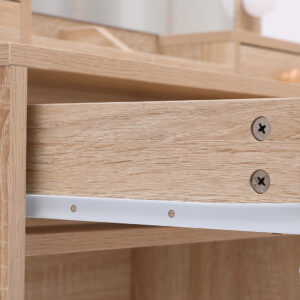 Levede Dressing Table Stool Set Oak - Image 6